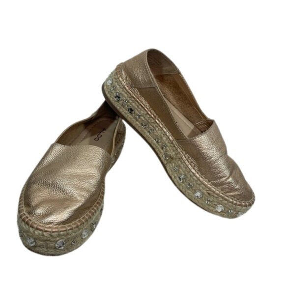 Aldo Oceradda Rose Gold Platform Espadrille Spring Summer shoe size 7 - Picture 2 of 12